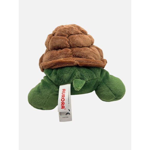 Aurora 2014 Green Turtle Hand Puppet 12" Brown Shell Sea Plush Stuffed Animal - Picture 4 of 9
